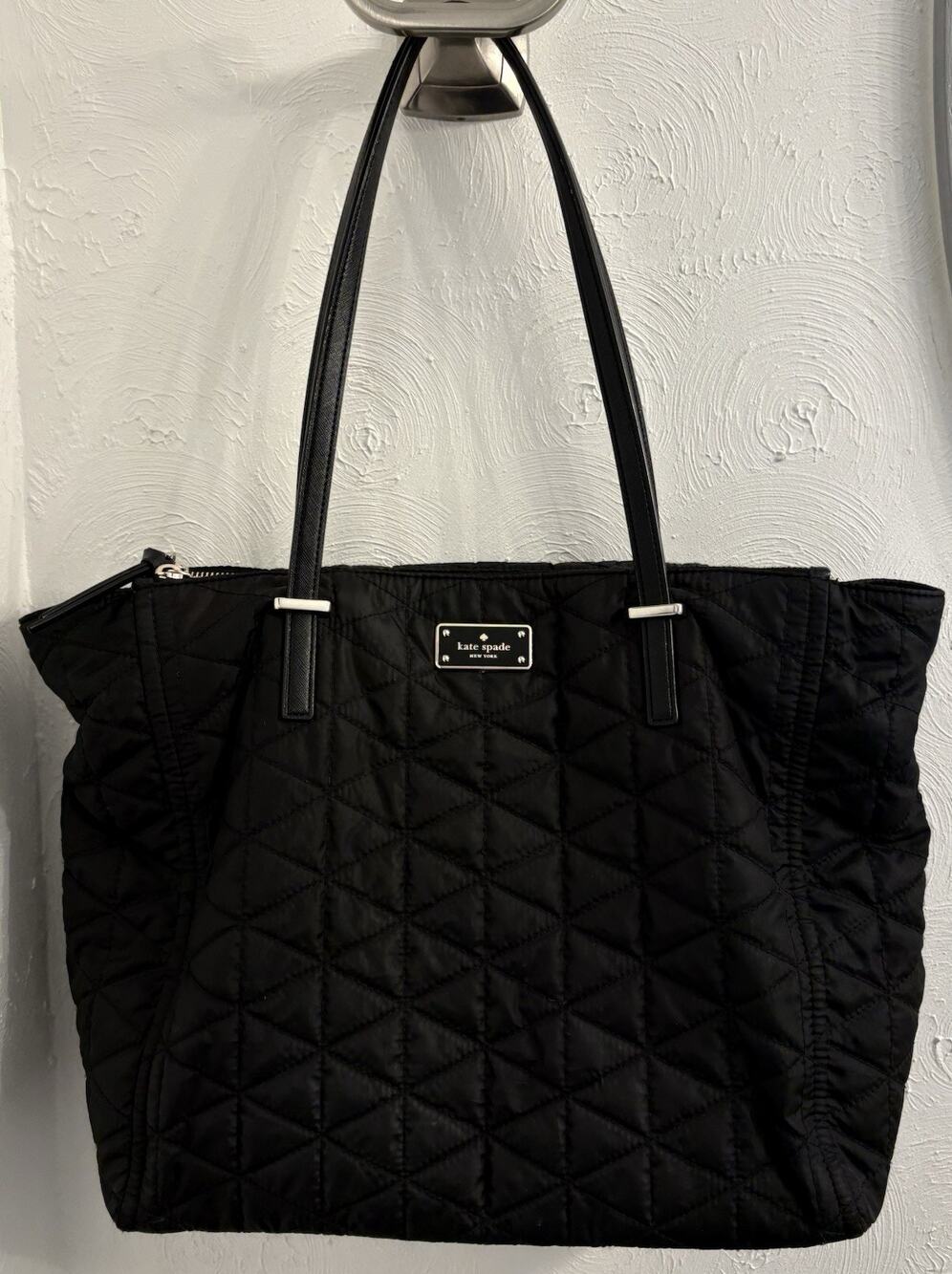 Kate Spade New York Wilson Road Quilted Talya Tote Shoulder Bag Purse Black